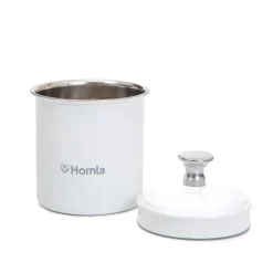 HOMLA Pojemnik Casay Bialy Z Pokrywka 7X8,5 Cm Discount