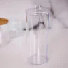 HOMLA Pojemnik Falsa Na Waciki Transparentny 7X7X18 Cm Przezroczysty Hot