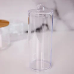 HOMLA Pojemnik Falsa Na Waciki Transparentny 7X7X18 Cm Przezroczysty Hot