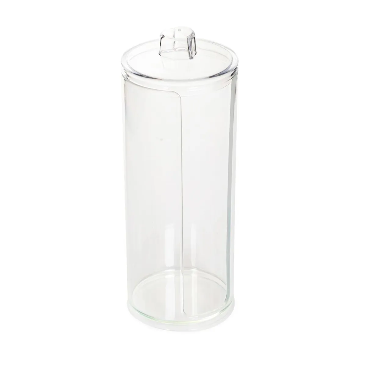 HOMLA Pojemnik Falsa Na Waciki Transparentny 7X7X18 Cm Przezroczysty Hot