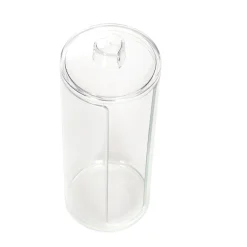 HOMLA Pojemnik Falsa Na Waciki Transparentny 7X7X18 Cm Przezroczysty Hot