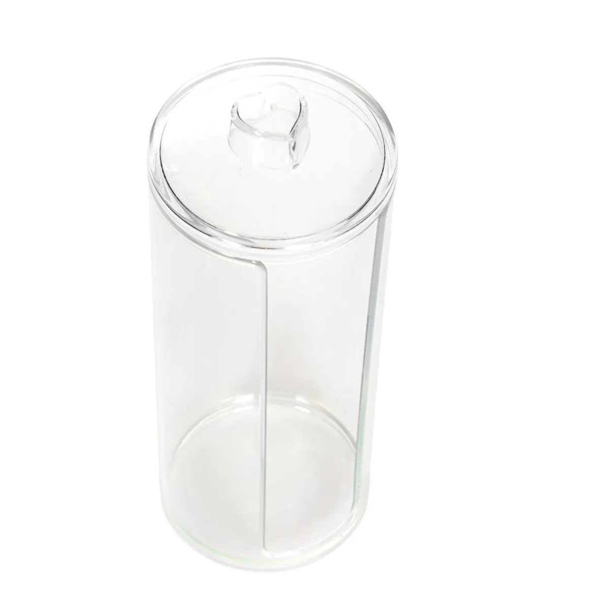 HOMLA Pojemnik Falsa Na Waciki Transparentny 7X7X18 Cm Przezroczysty Hot
