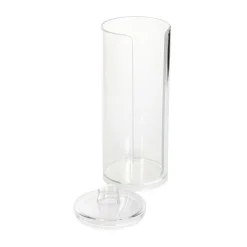 HOMLA Pojemnik Falsa Na Waciki Transparentny 7X7X18 Cm Przezroczysty Hot