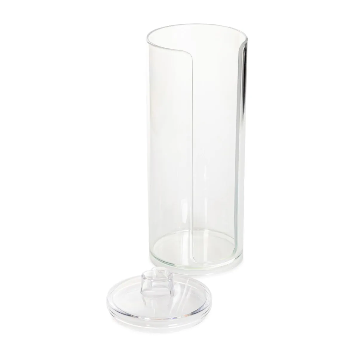 HOMLA Pojemnik Falsa Na Waciki Transparentny 7X7X18 Cm Przezroczysty Hot