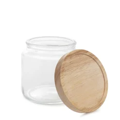 HOMLA Pojemnik Nesta Na Waciki Z Bambusowa Pokrywka 10X10,5X10 Cm Best