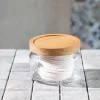 HOMLA Pojemnik Nesta Na Waciki Z Bambusowa Pokrywka 10X10X7,5Cm Online