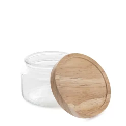 HOMLA Pojemnik Nesta Na Waciki Z Bambusowa Pokrywka 10X10X7,5Cm Online