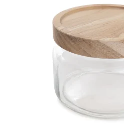 HOMLA Pojemnik Nesta Na Waciki Z Bambusowa Pokrywka 10X10X7,5Cm Online
