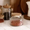 HOMLA Pojemnik Zulay Z Akacjowa Przykrywka 0,7 L Przezroczysty New