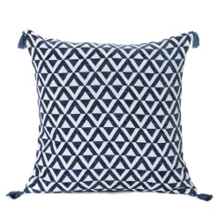HOMLA Poszewka Altara W Romby Z Fredzlami Granatowa 45X45 Cm Wielokolorowy Clearance