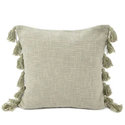 HOMLA Poszewka Drel Z Fredzlami Pistacjowa 45X45 Cm Zielony Outlet
