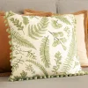 HOMLA Poszewka Ervas Ecru Z Motywem Roslinnym 45X45 Cm Wielokolorowy Outlet
