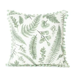 HOMLA Poszewka Ervas Ecru Z Motywem Roslinnym 45X45 Cm Wielokolorowy Outlet