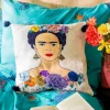 HOMLA Poszewka Frida Kahlo Z Granatowymi Fredzlami 45X45 Cm Hot