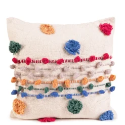 HOMLA Poszewka Ida W Kolorowe Nitki I Fredzle 45X45 Cm Wielokolorowy Discount