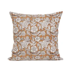 HOMLA Poszewka Lukt Musztardowa W Kwiaty 45X45 Cm Outlet