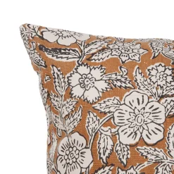 HOMLA Poszewka Lukt Musztardowa W Kwiaty 45X45 Cm Outlet