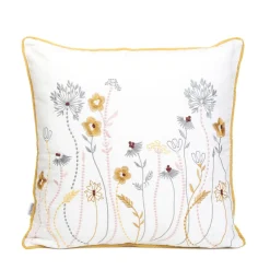 HOMLA Poszewka Minca W Wyszywane Kwiaty 45X45 Cm Outlet