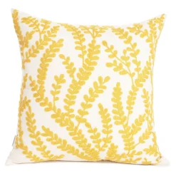 HOMLA Poszewka Multia W Listki Musztardowe 45X45 Cm Wielokolorowy Online