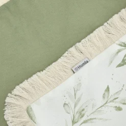 HOMLA Poszewka Pistacio Lisc Eukaliptusa 45X45 Cm Bialy