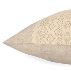 HOMLA Poszewka Renda Bezowa Z Koronka 45X45 Cm Naturalny Sale