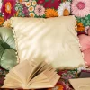 HOMLA Poszewka Urda Ecru Z Fredzlami 45X45 Cm Bezowy Sale