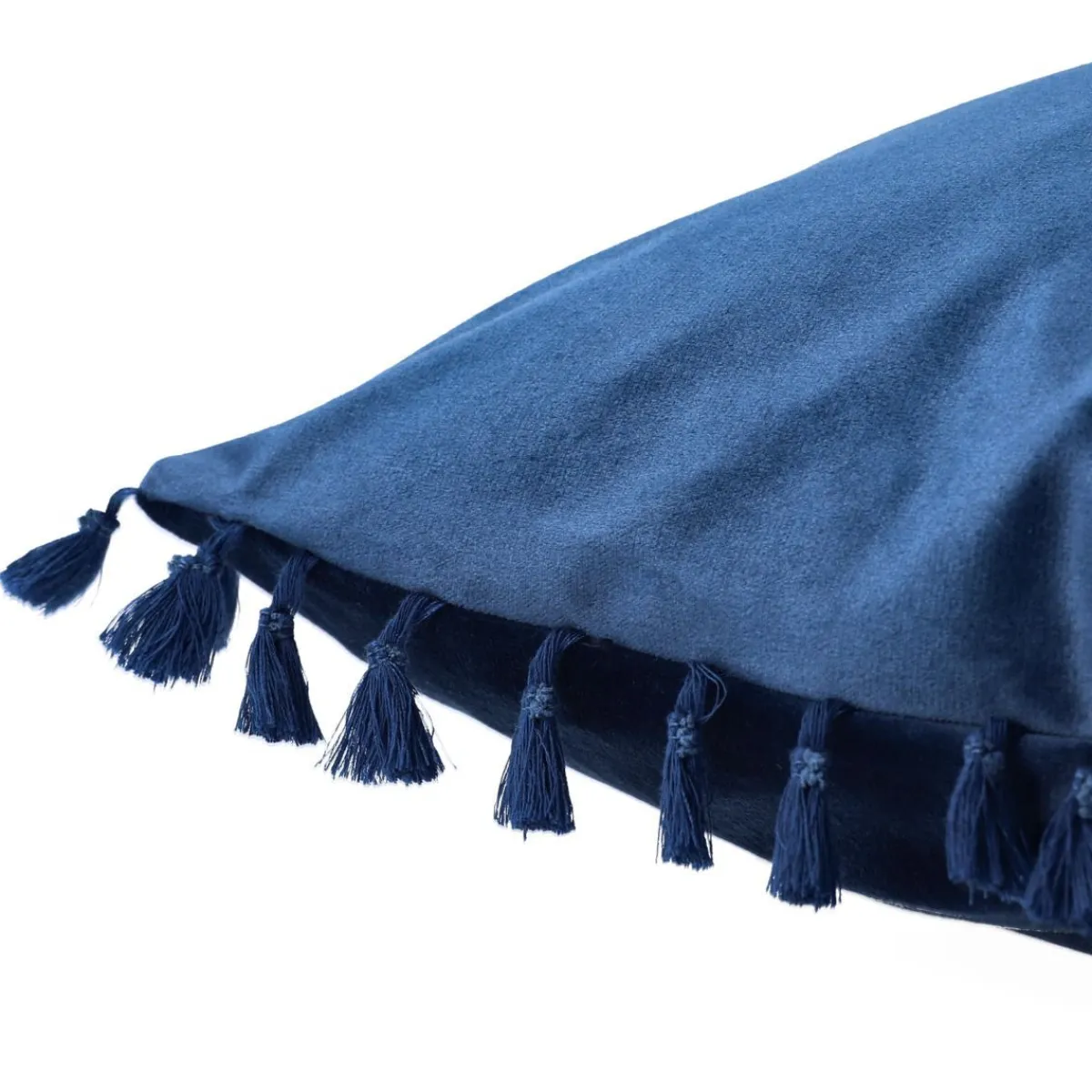 HOMLA Poszewka Urda Granatowa Z Fredzlami 45X45 Cm Granatowy
