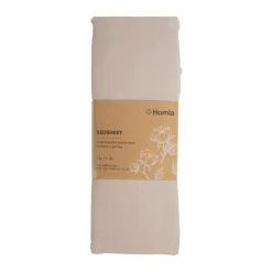 HOMLA Przescieradlo Lauko Renforce Bezowe 180X200 Cm Bezowy New