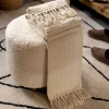 HOMLA Pufa Alda Bezowa W Tkaninie Teddy 50X40X44 Cm Bezowy Clearance