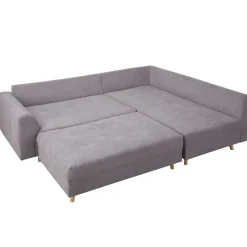 HOMLA Pufa Do Naroznika Szara Semi 120X70X40 Cm All 999400 Szary New