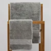 HOMLA Ręcznik Duke Z Paskami Lureksowymi 50X90 Cm Szary