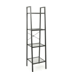 HOMLA Regal Malmi Metalowy 35X35X135 Cm Czarny Outlet
