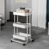HOMLA Regal Na Kolkach Hylla Metalowy 90X43X42Cm Bialy Hot