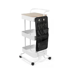 HOMLA Regal Na Kolkach Hylla Metalowy 90X43X42Cm Bialy Hot