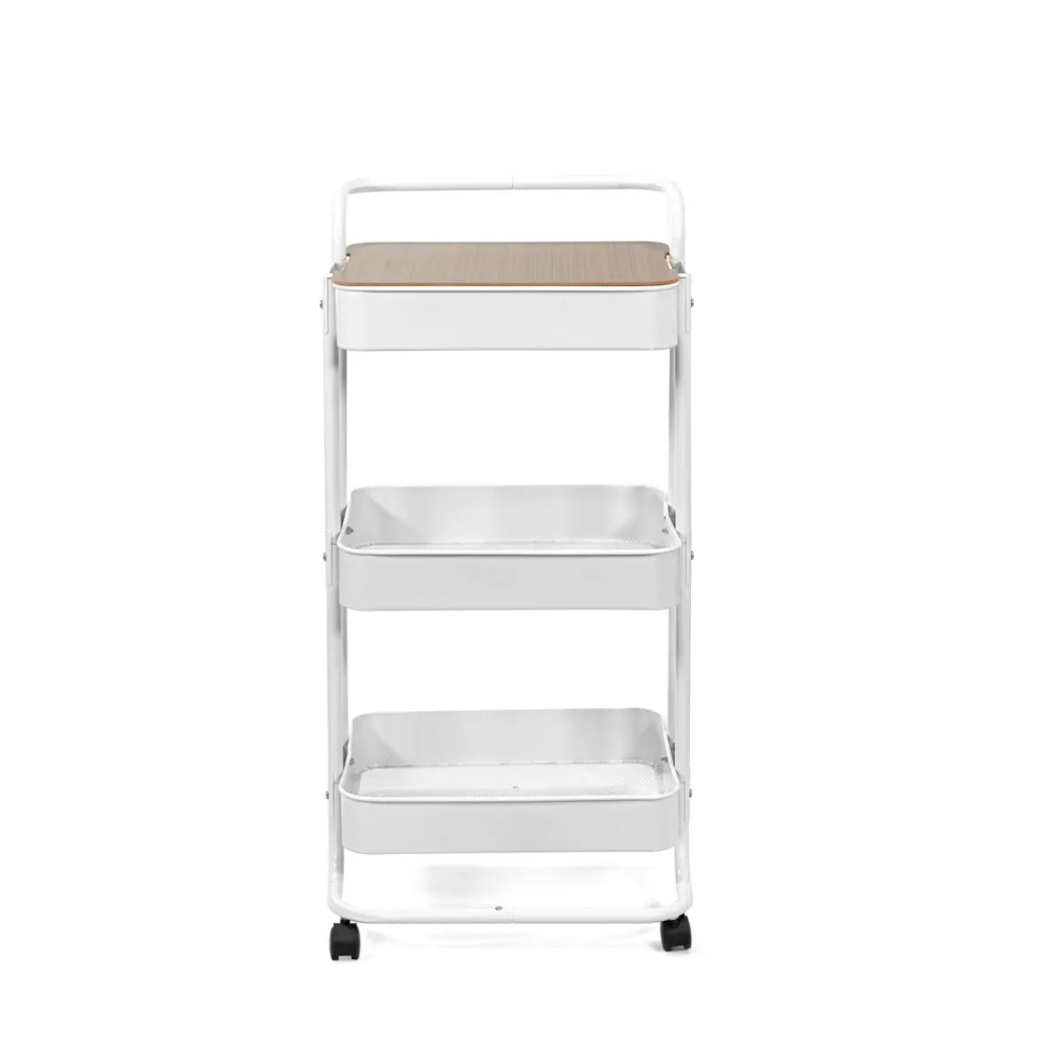 HOMLA Regal Na Kolkach Hylla Metalowy 90X43X42Cm Bialy Hot