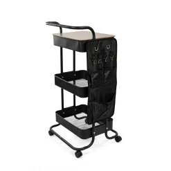 HOMLA Regal Na Kolkach Hylla Metalowy 90X43X42Cm Czarny Discount