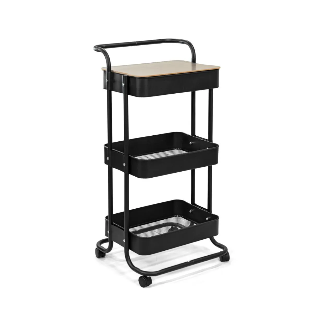 HOMLA Regal Na Kolkach Hylla Metalowy 90X43X42Cm Czarny Discount