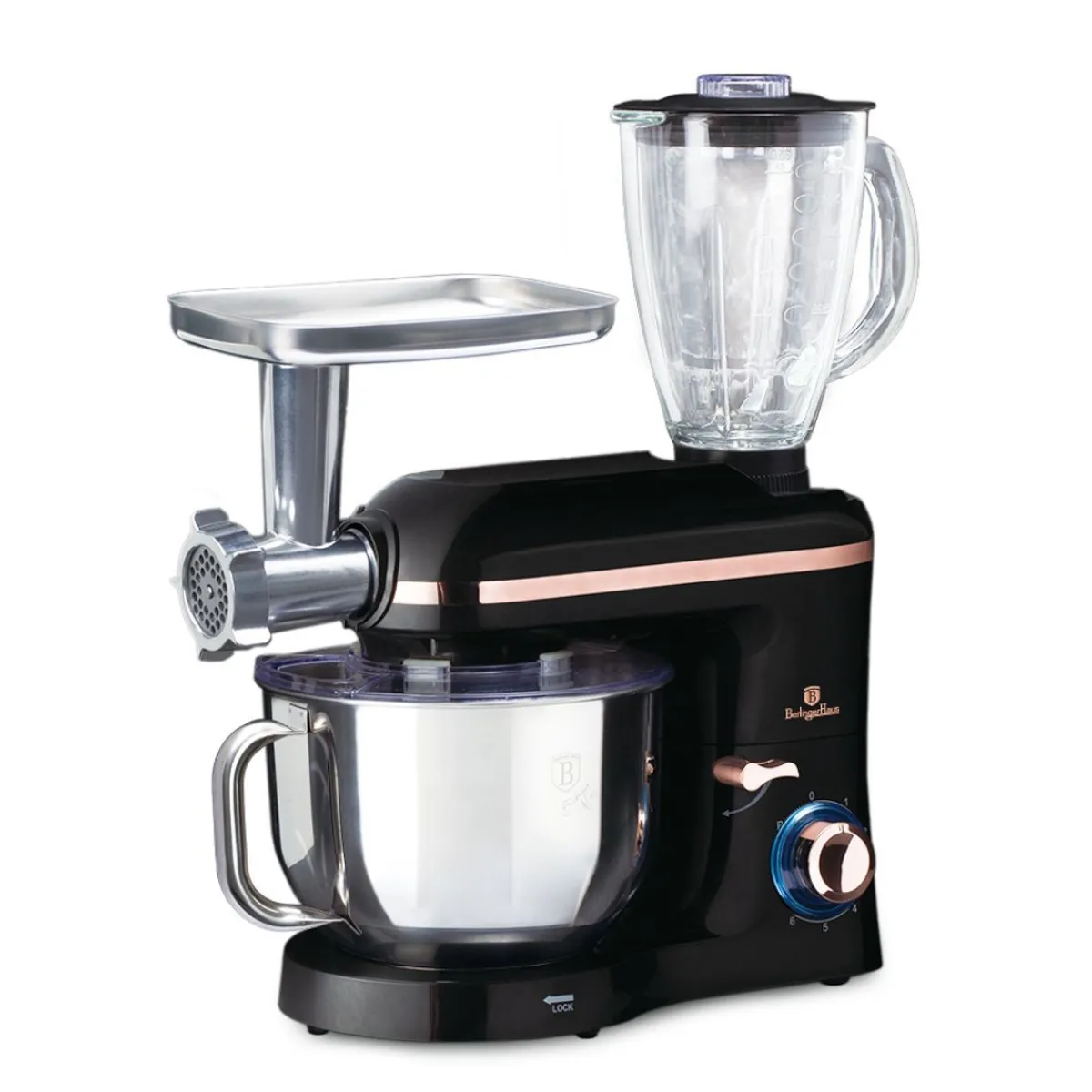BERLINGER HAUS Robot Kuchenny Black Rose/Monaco Wielofunkcyjny 1400 W Czarny Sale