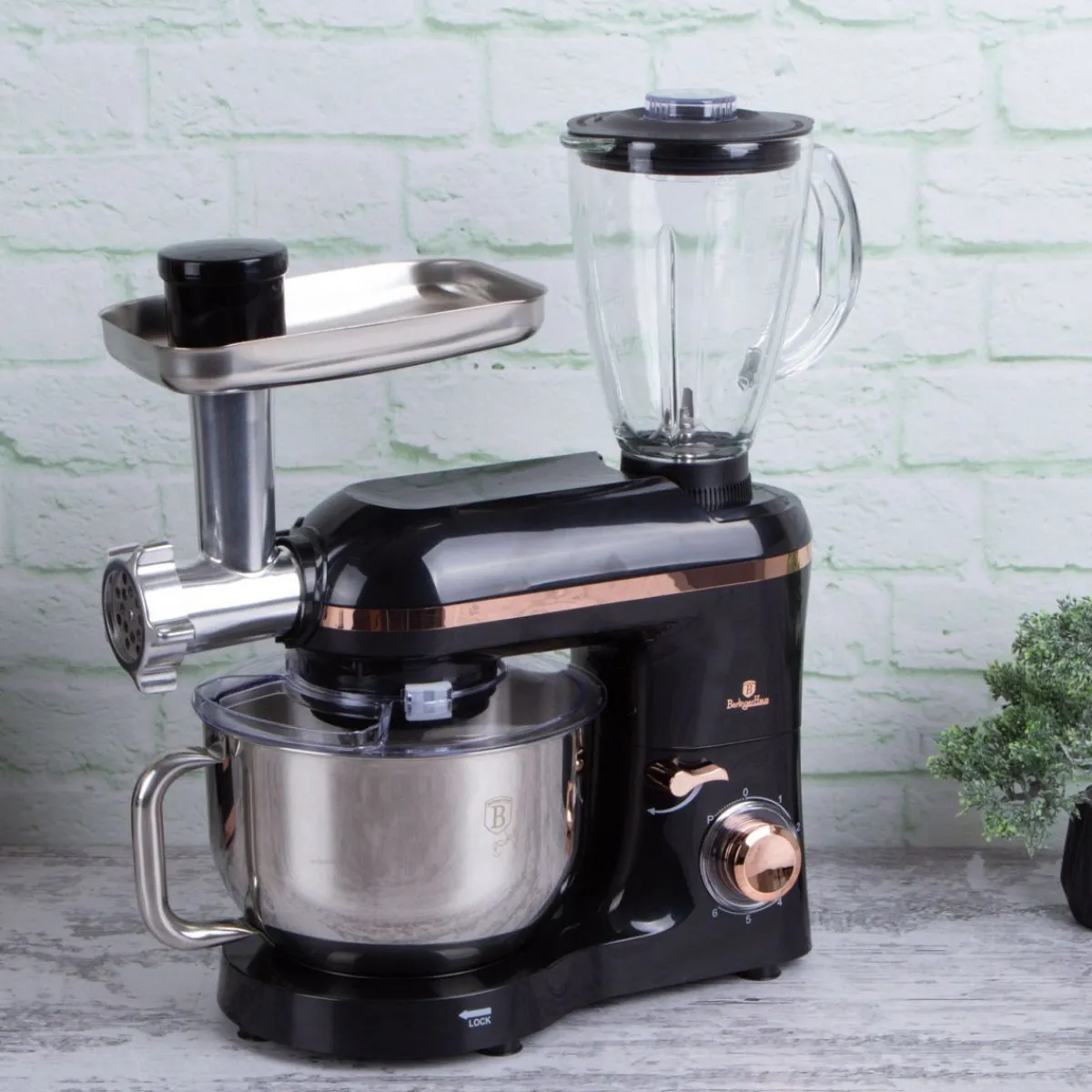 BERLINGER HAUS Robot Kuchenny Black Rose/Monaco Wielofunkcyjny 1400 W Czarny Sale