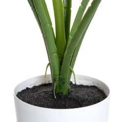 HOMLA Roslina Sztuczna Tropical Zone Palma W Bialej Donicy 75 Cm Discount