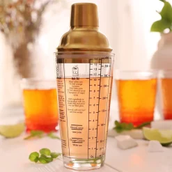 HOMLA Shaker Alcole Ze Zlotym Wieczkiem 0,4 L Przezroczysty Online