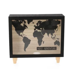 HOMLA Skarbonka Moneybox Next Adventure Czarna 21X7X19 Cm Czarny Best