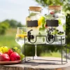 HOMLA Sloik Allos Z Kranikiem Podwojny 2 X 2 L Przezroczysty New