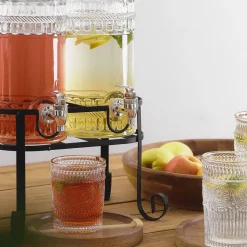 HOMLA Sloik Emica Z Kranikiem Podwojny 2X2L Przezroczysty Hot