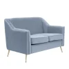 HOMLA Sofa Avant Sofa 2-Osobowa, Welurowa Szara 127X82X81.5 Cm Online