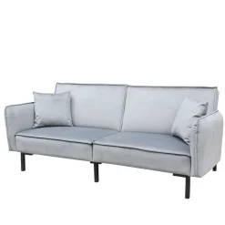 HOMLA Sofa Canto 3-Osobowa, Z Funkcja Spania, Welurowa Szara 199X90X85 Cm Online
