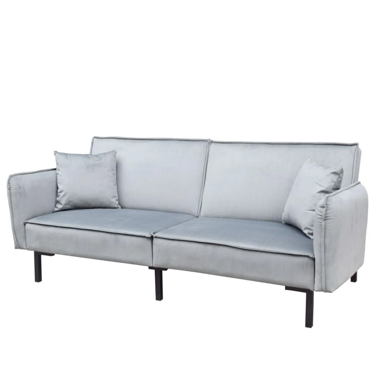 HOMLA Sofa Canto 3-Osobowa, Z Funkcja Spania, Welurowa Szara 199X90X85 Cm Online