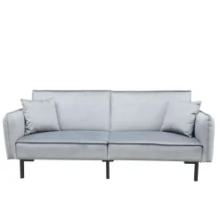 HOMLA Sofa Canto 3-Osobowa, Z Funkcja Spania, Welurowa Szara 199X90X85 Cm Online
