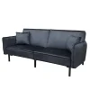 HOMLA Sofa Canto 3-Osobowa, Z Funkcja Spania, Welurowa Czarna 199X90X85 Cm Online