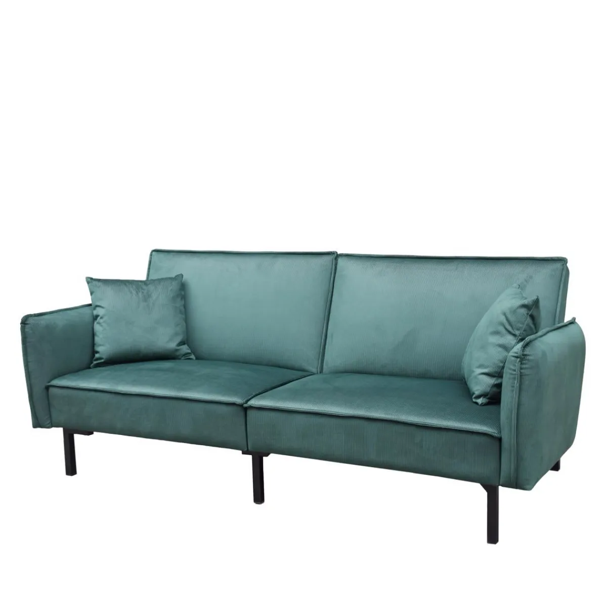 HOMLA Sofa Canto 3-Osobowa, Z Funkcja Spania, Welurowa Zielona 199X90X85 Cm Hot